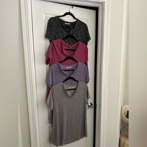 Women's Multi-Color V-Neck Tops